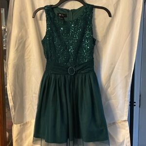 BCX Teal Sequin Party Dress